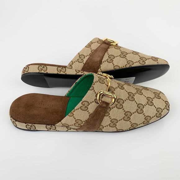 NIB Gucci monogram print slippers size 38 shoes - Picture 5 of 10